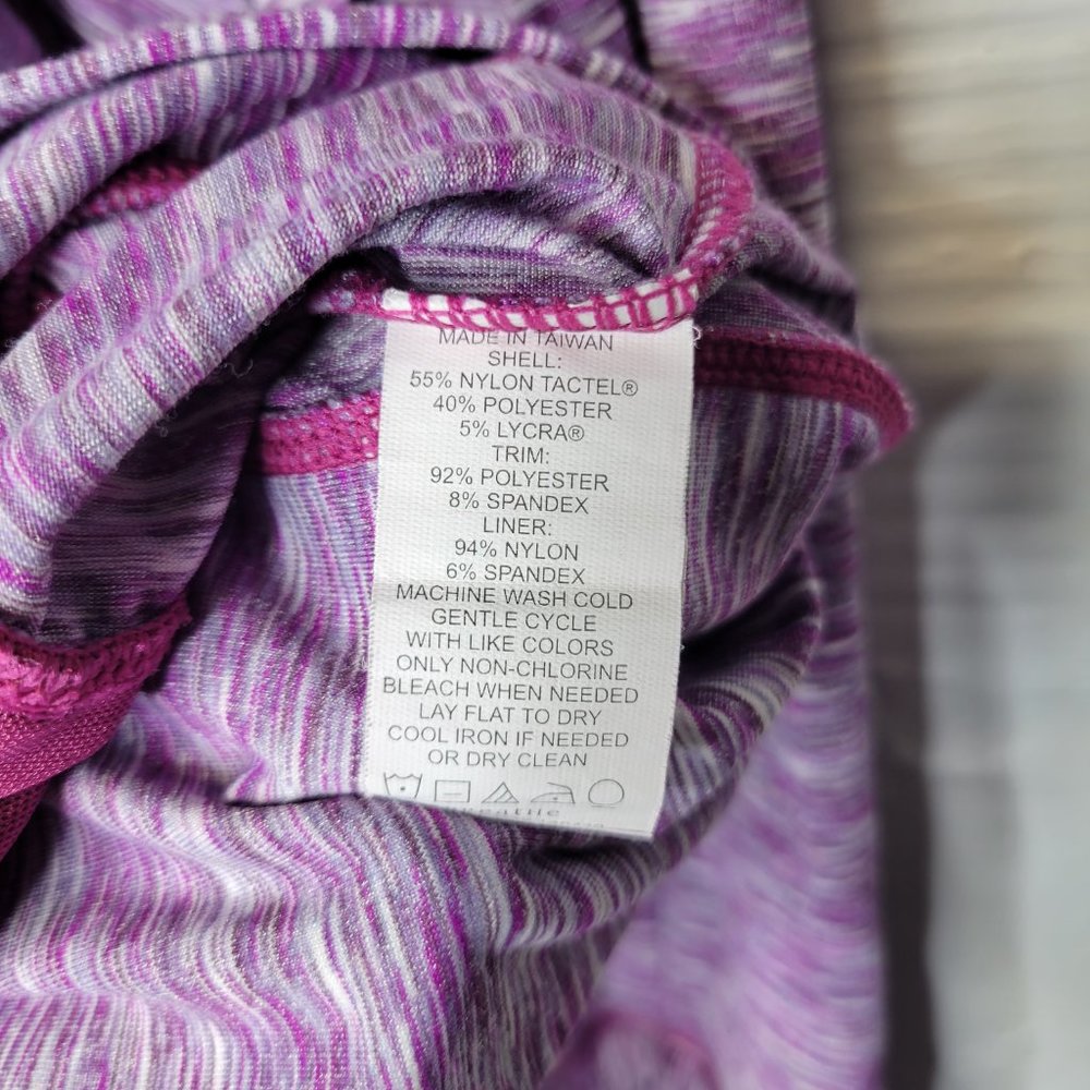 Prana Women's Large Pullover Cowl Neck Purple Space Dye - Picture 7 of 7
